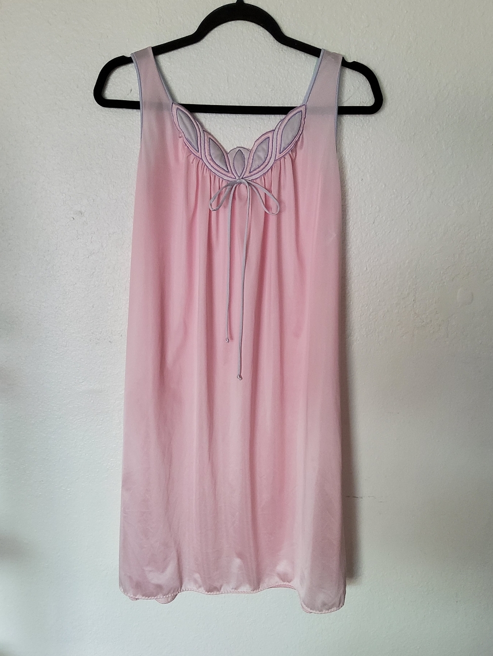 Vintage 60s/70s LORRAINE QUILTED PINK  Slip Nightgown - Lightweight Sleepwear